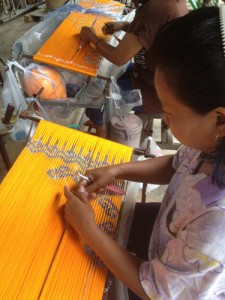 Village in Thailand specializing in making silk